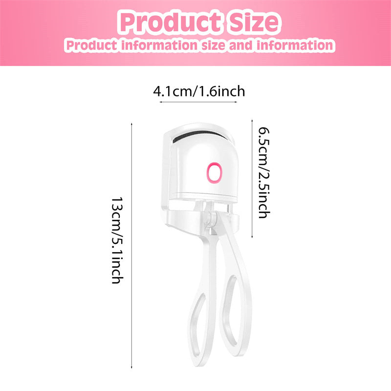 Heated Eyelash Curler Electric Temperature Control Mini Eyelash Curler Electric Portable Charging nyaabs.com