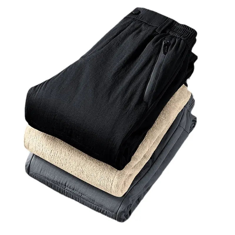 Lambswool Cotton Pants Men's Winter Thicken Thermal Cold-resistant Casual - Nyaabs