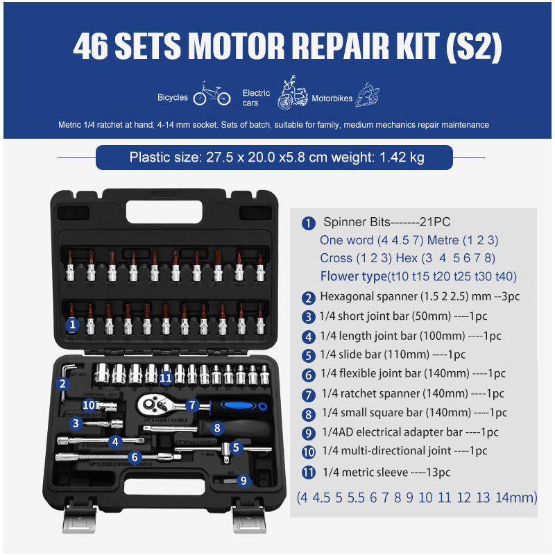 Socket Ratchet Wrench Set Repair Tools - Nyaabs