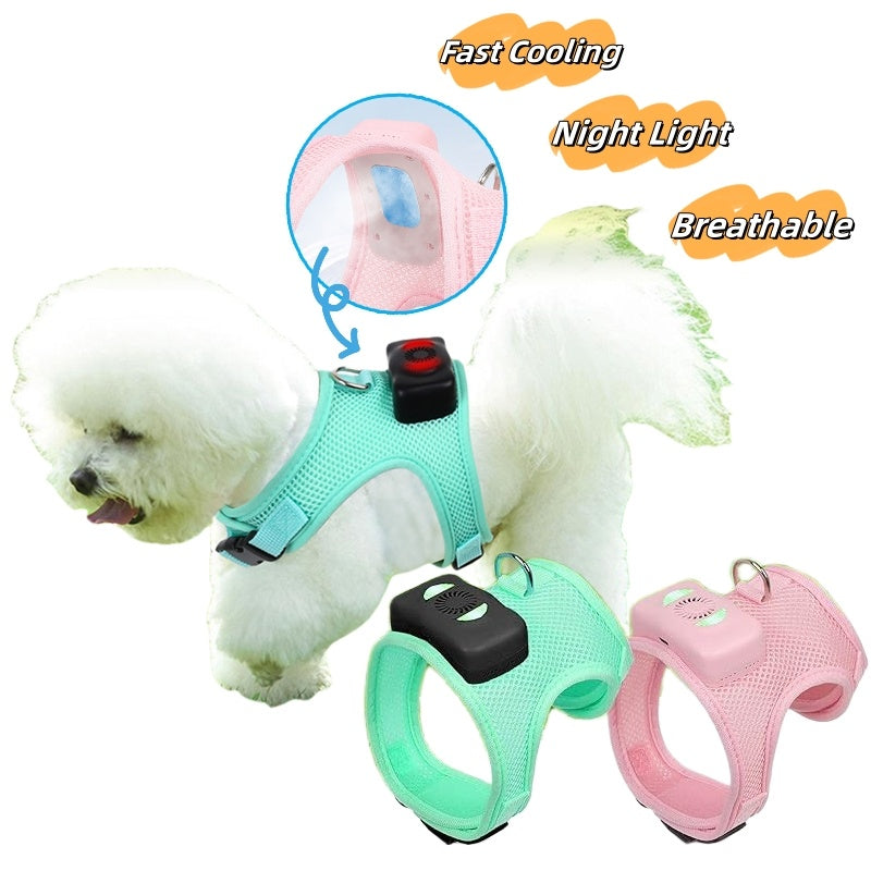 Pets Dog Vest Chest Strap Harness Air Conditioner Cooling And Breathable With Air Conditioner Pet Products - Nyaabs