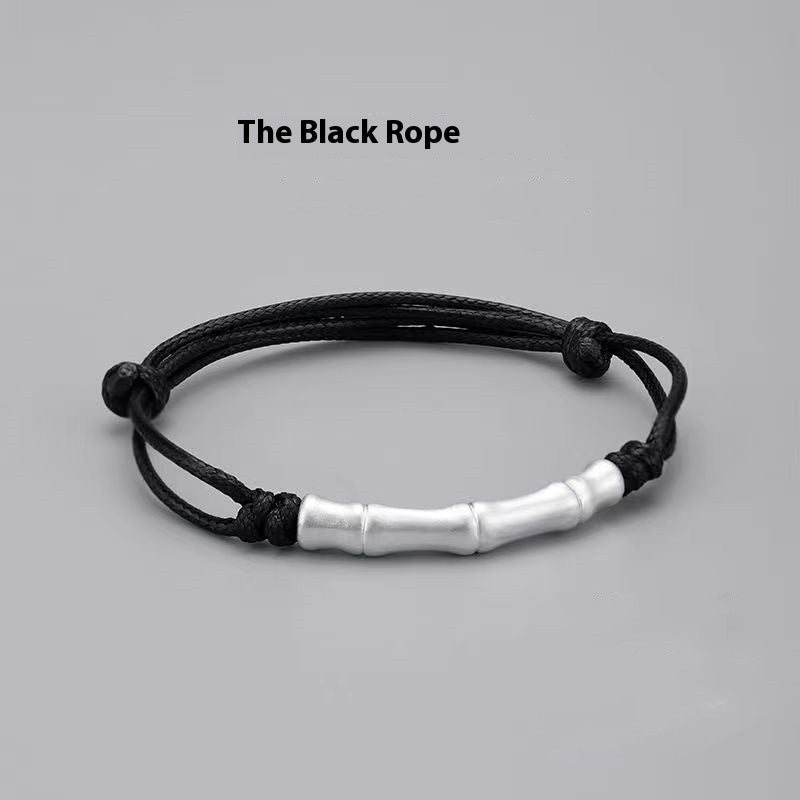 Fashion Sterling Silver Bamboo Bracelet For Men - Nyaabs