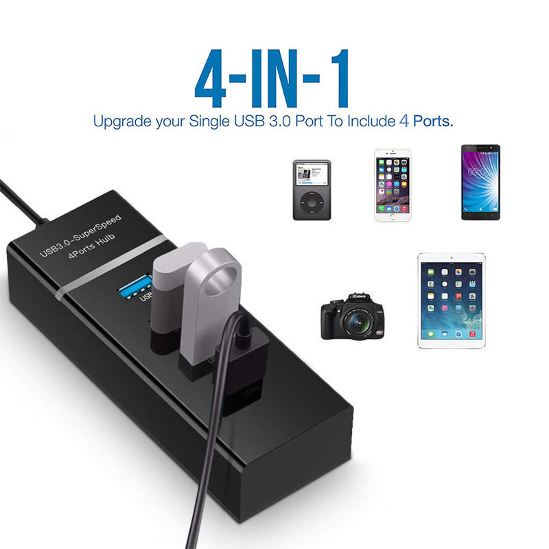 4 In 1 2.0 3.0 USB HUB Splitter High Speed Multi Splitter USB Adapter Expander Cable For Desktop PC Laptop Adapter USB HUB nyaabs.com