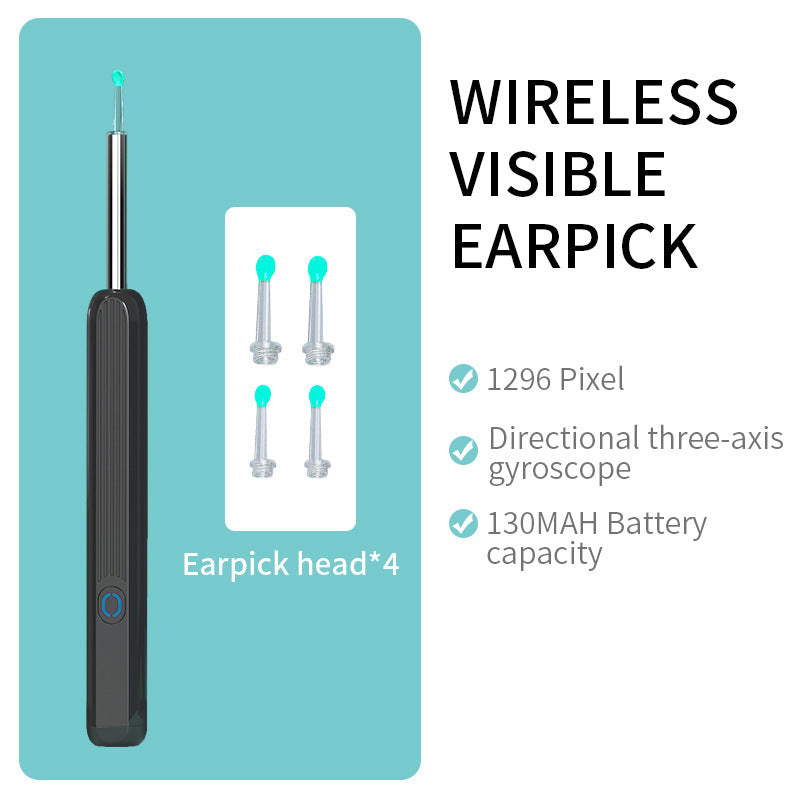 NE3 Ear Cleaner Otoscope Ear Wax Removal Tool With Camera LED Light Wireless Ear Endoscope Ear Cleaning Kit For I-phone nyaabs.com