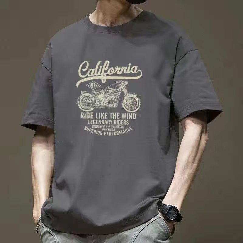 Men's American Retro Oversize Cotton T-shirt - Nyaabs