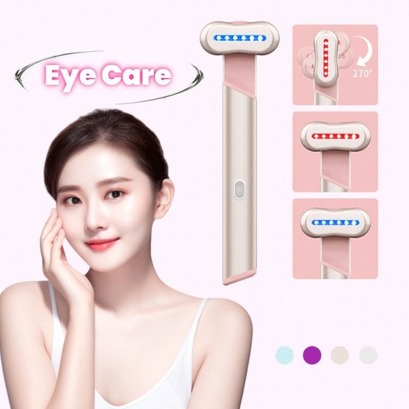 4 Colors Electric Eye Massager Red Blue Light Massage Eye Beautification Instrument Therapeutic Warmth Face Massage - Nyaabs