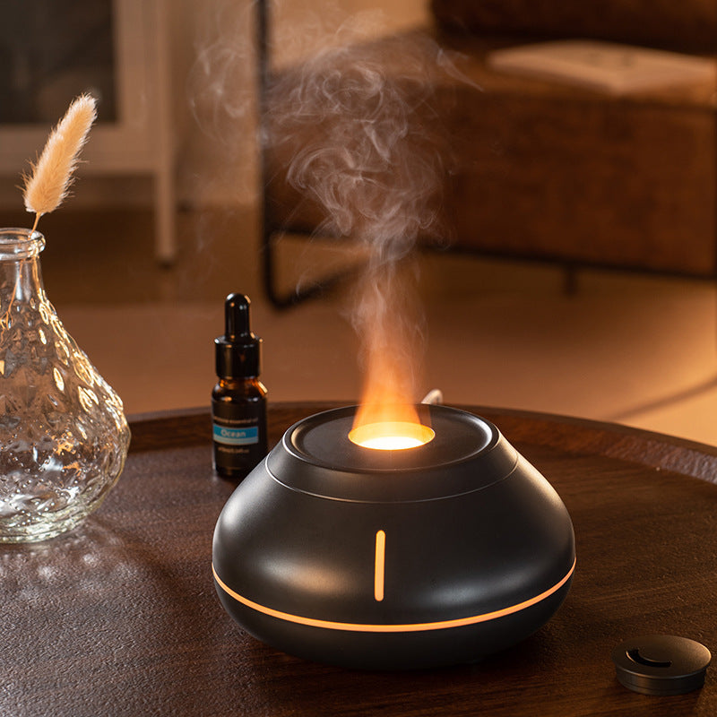 New Humidifier Colorful Simulation Flame Aroma Diffuser Desktop Creativity Humidifier For Home Room - Nyaabs