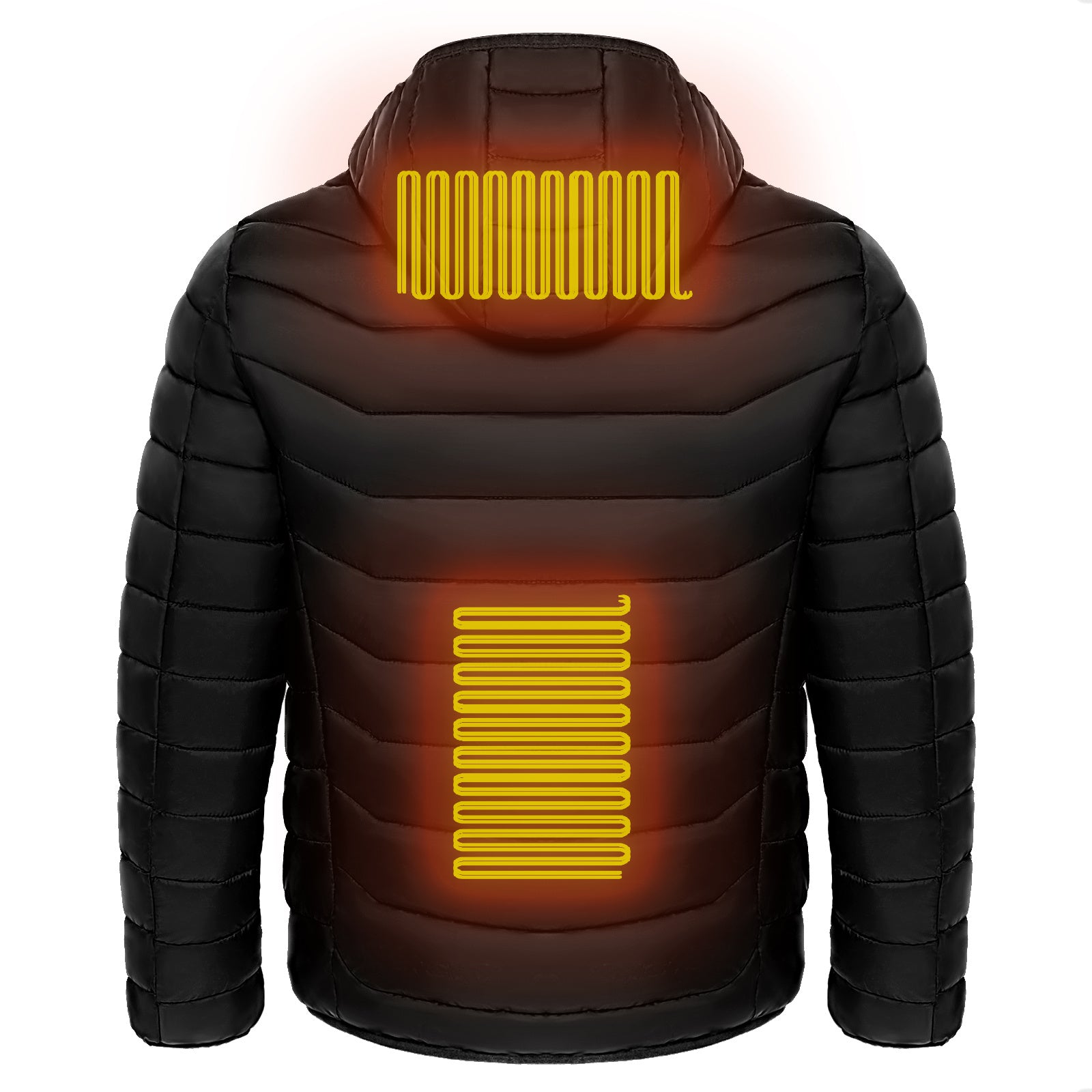 Men Heated Puffer Jacket Electric Heating Coat Insulated Hood Windbreaker 9Heat Zones - Nyaabs