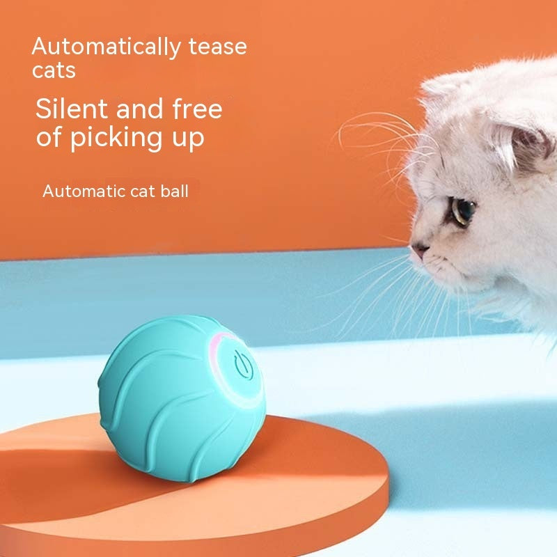 Smart Cat Toys Rolling Ball Pet Cat Owner Interactive Pets Toys Automatic Bouncing Ball USB Self Hi Teasing Kittens Jumping Ball - Nyaabs