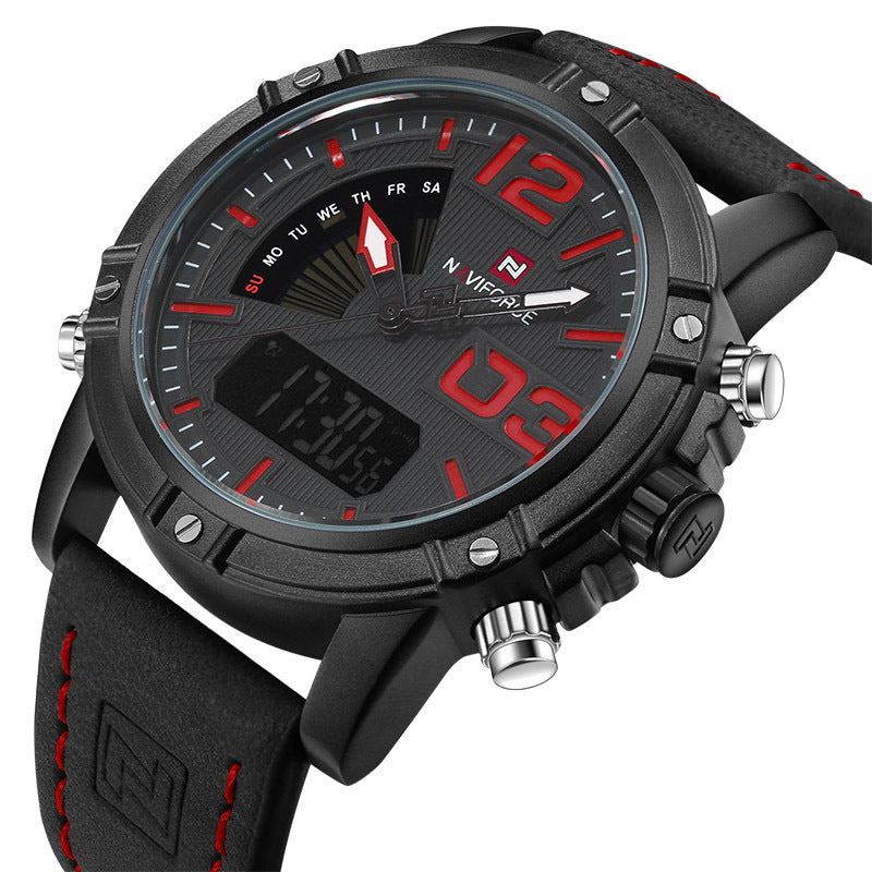 Double movement waterproof electronic watch - Nyaabs