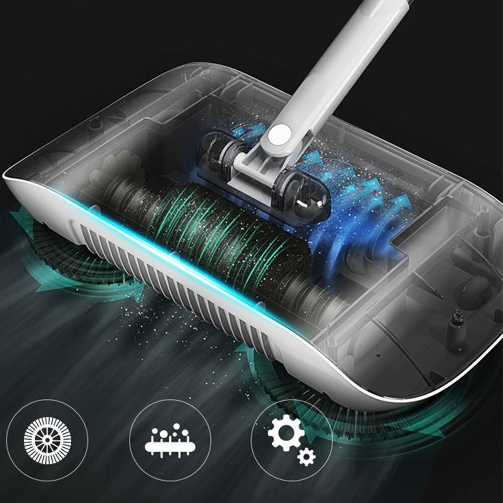 Hand Push Sweeper Household Broom Dustpan Mop Floor All-in-one Machine Gift Mop Sweeper - Nyaabs