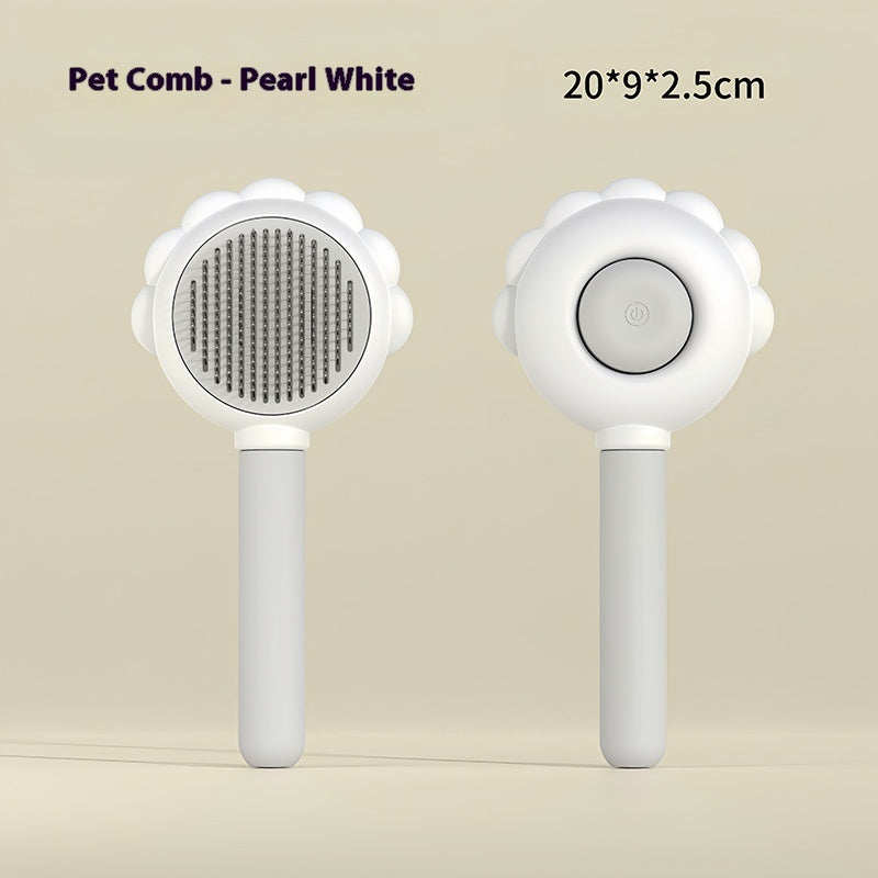 2 In 1 Self Cleaning Dog Brush Comb With Spray Pets Grooming Hair Remover Combs Brush Floating Hair Pet Grooming Brush Pet Products - Nyaabs