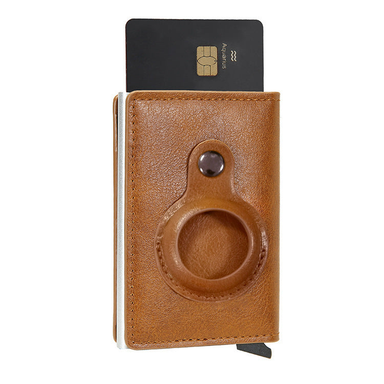 Multifunctional Card Holder Airtag Men's Short Card Holder Wallet Air Tag - Nyaabs