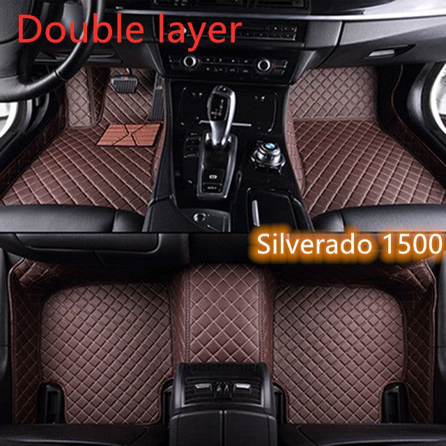 Fully Surrounded Car Leather Floor Mat Pad All Weather Protection - Nyaabs