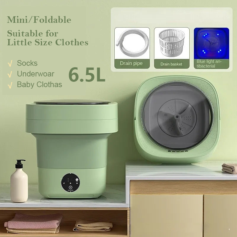 Mini Foldable Washing Machine Portable Mini Socks Underwear Panties Washing Machine Big Capacity 3 Models With Spinning Dry Gadgets nyaabs.com