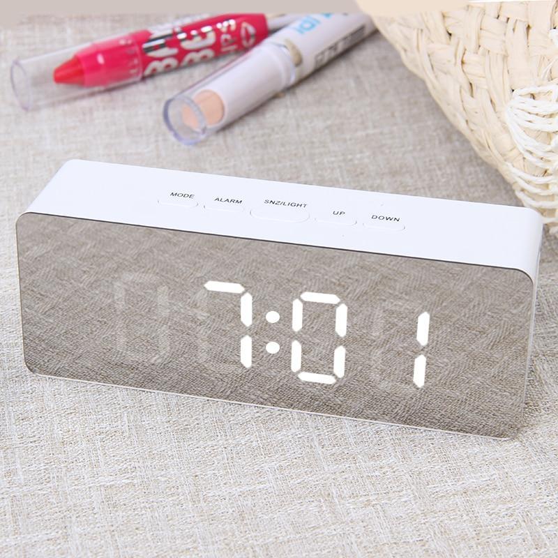 Digital LED multi-function mirror clock - Nyaabs