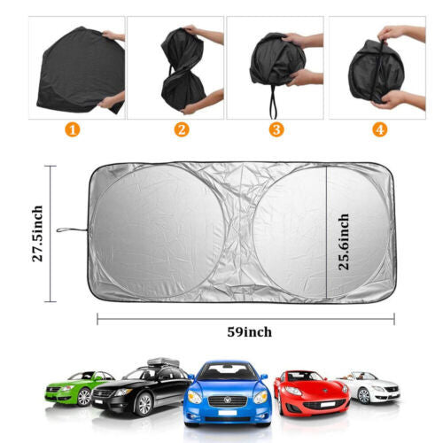 Car Window Sunshade Sun Shade Visor Windshield Cover Auto Car SunShade Anti Snow Ice Windshield Sunshade Car Windshield Sunshade - Nyaabs