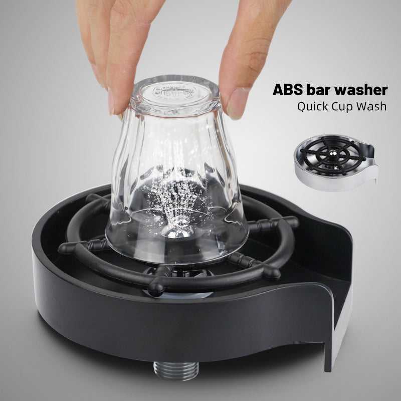 Bar Counter Cup Washer Sink High-pressure Spray Automatic Faucet Coffee Pitcher Wash Cup Tool Kitchen - Nyaabs