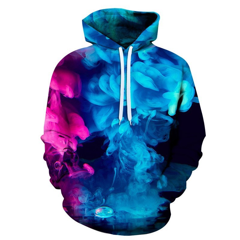 Starry Sky Men's Color Ink Digital Printed Hoodie - Nyaabs