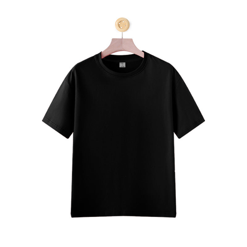 Solid Color Short Sleeve T-shirt Cotton Men's Round Neck Half Sleeve - Nyaabs