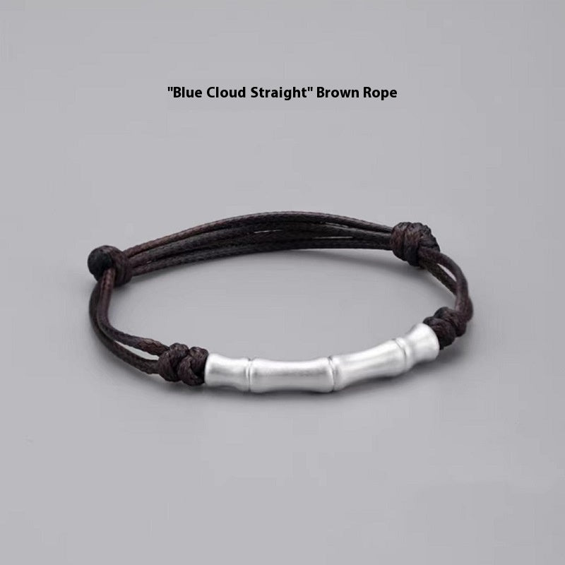 Fashion Sterling Silver Bamboo Bracelet For Men - Nyaabs