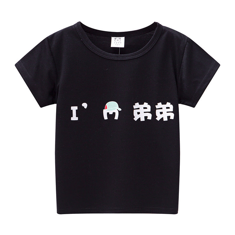 Children's Short Sleeve Boys And Girls T-shirt Cartoon Half Sleeve Top - Nyaabs