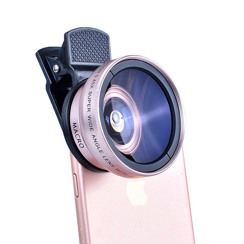 Mobile phone lens 0.45Xwide angle 12.5 times the macro external lens photography camera universal HD Combo - Nyaabs