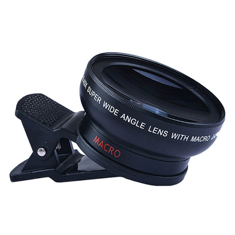 Mobile phone lens 0.45Xwide angle 12.5 times the macro external lens photography camera universal HD Combo - Nyaabs