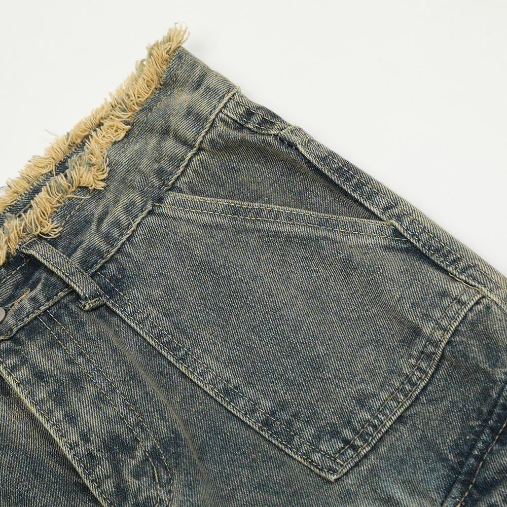 Distressed Washed Denim Overalls Men's Niche - Nyaabs