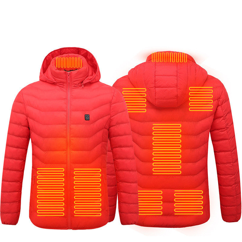 New Heated Jacket Coat USB Electric Jacket Cotton Coat Heater Thermal Clothing Heating Vest Men's Clothes Winter - Nyaabs