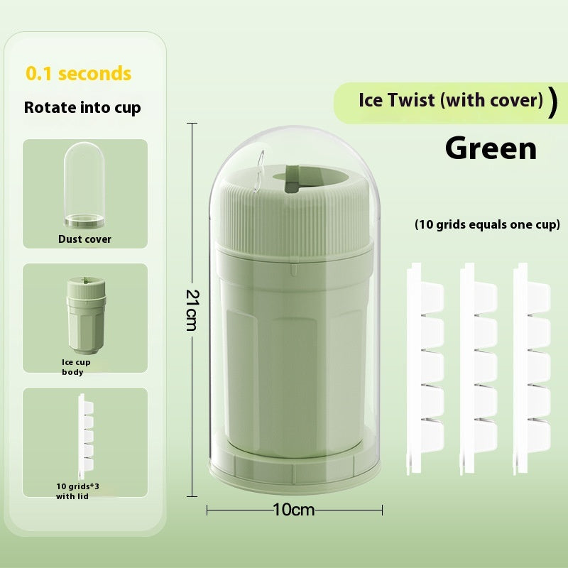 Twisting Ice Cup Rotating Release Ice Cube Trays Rotation With Cover Ice Block Mold For Freezer Home Refrigerator Storage - Nyaabs