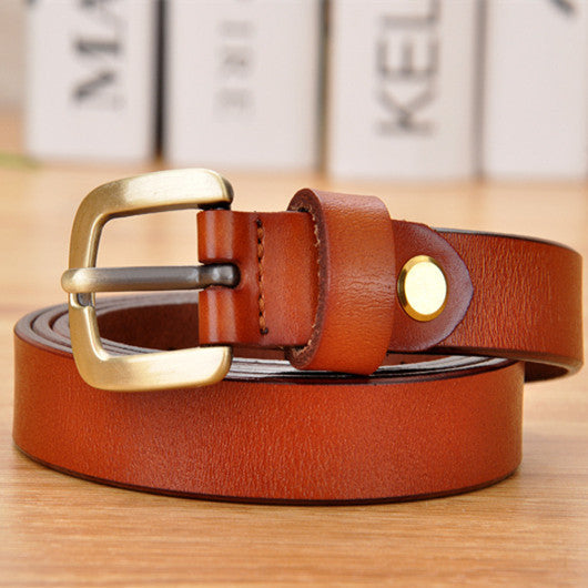 Genuine Genuine Cowhide Vintage Women's Belt - Nyaabs