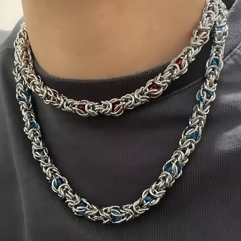 Sapphire Splice Necklace For Men - Nyaabs