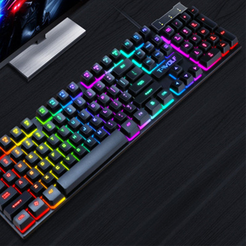 Gaming Usb Luminous Wired Keyboard Floating Manipulator nyaabs.com