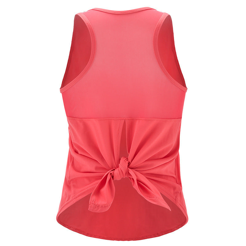 Sports vest split mesh breathable yoga wear - Nyaabs