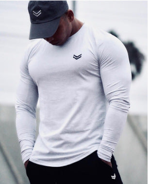 New Long Sleeve T Shirt Sport Men Gym Shirt Quick Dry Gym Fitness Training Running T Shirt Men Workout T-Shirt Bodybuilding Tops - Nyaabs