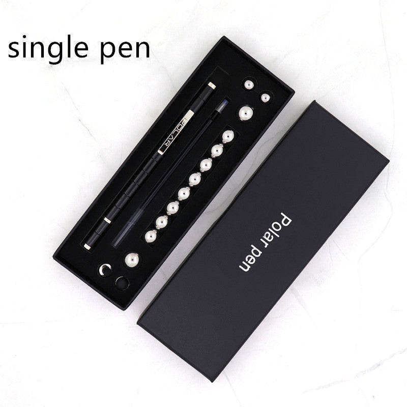 Stress Reducer Relief Toys Gift Box funny black golden kits Fidget magnetic polar pen with stylus ball pen nyaabs.com