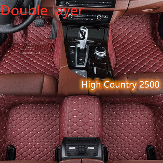 Fully Surrounded Car Leather Floor Mat Pad All Weather Protection - Nyaabs