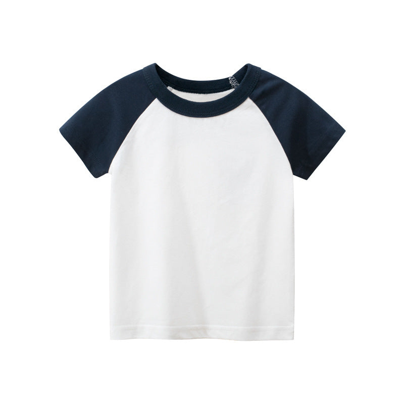 Children's Short Sleeve T-shirt Solid Color Advertising Shirt - Nyaabs