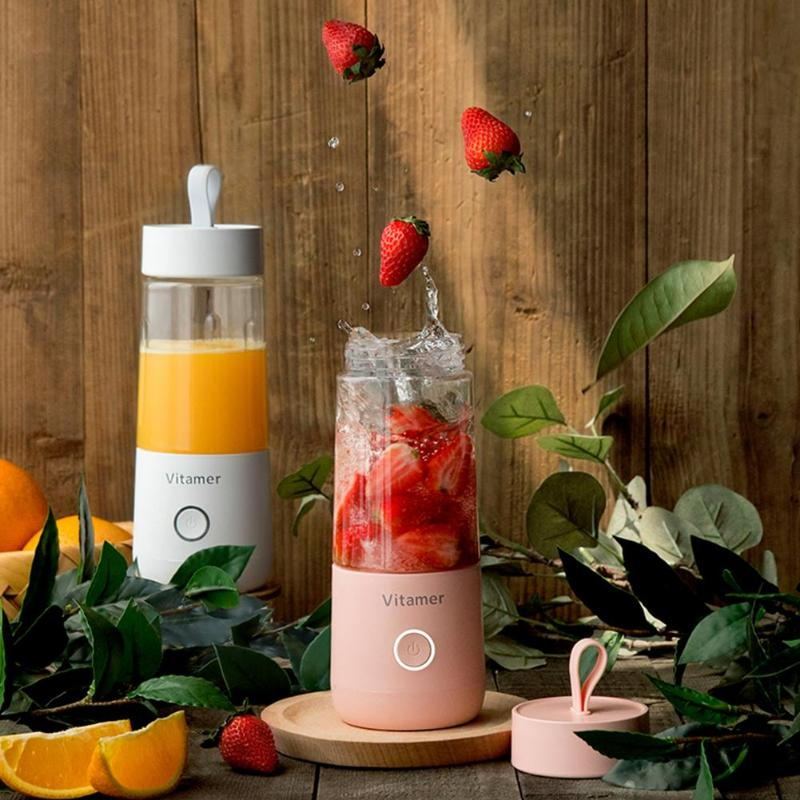 350ml Portable Blender Juicer Electric USB Rechargeable Mixer Smoothie Slushy Cup Juice Blender Bottle USB Charging Kitchen Gadgets nyaabs.com