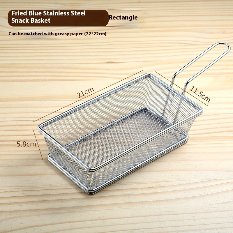 304 Stainless Steel Chips Basket Mini Frying Basket - Nyaabs