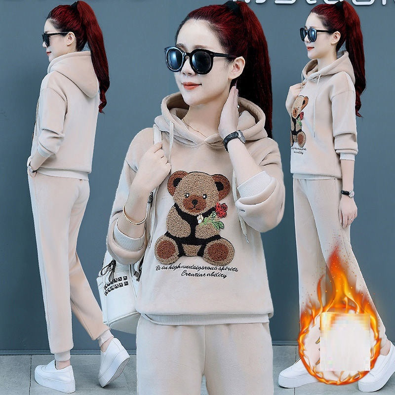 Two Piece Gold Velvet Sports Suit Casual Wear - Nyaabs