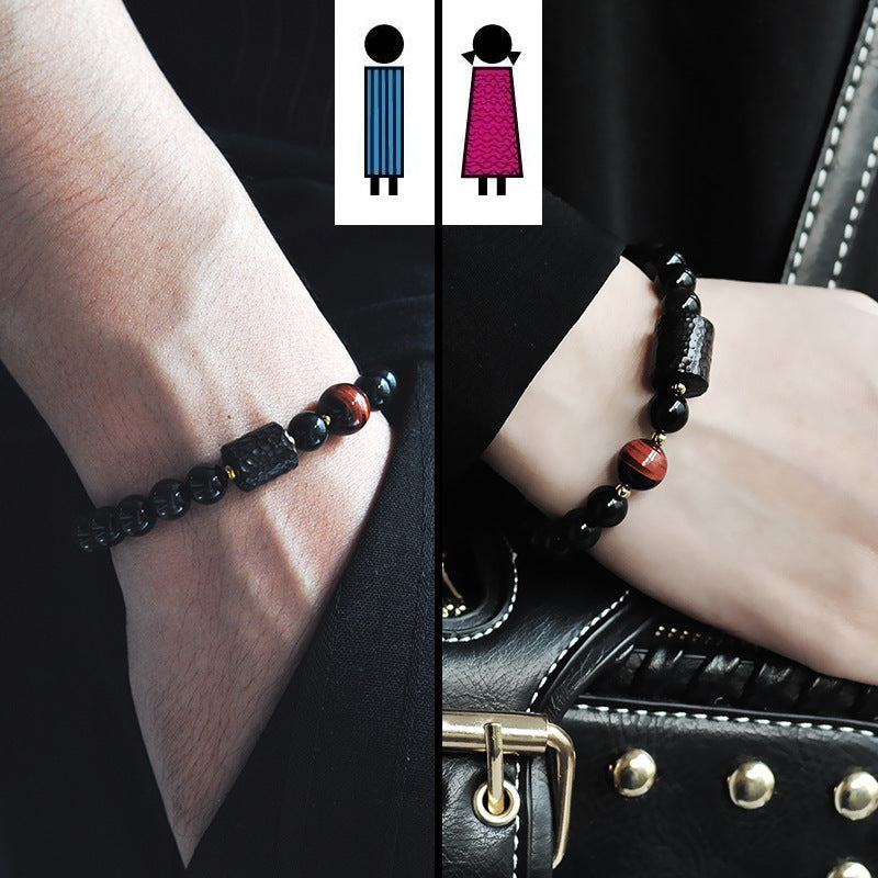 Obsidian bracelet for men - Nyaabs