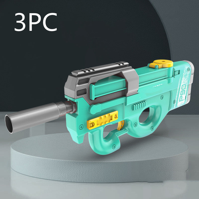 New P90 Electric Water Gun High-Tech Kids Toys Outdoor Beach Pool Large Capacity Summer Gel Blasting Water Gun For Adults - Nyaabs