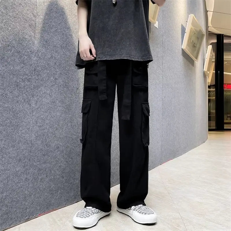 High Street Tide Vintage Hip Hop Plankton Sun Straight Leg Casual Pants Tide - Nyaabs