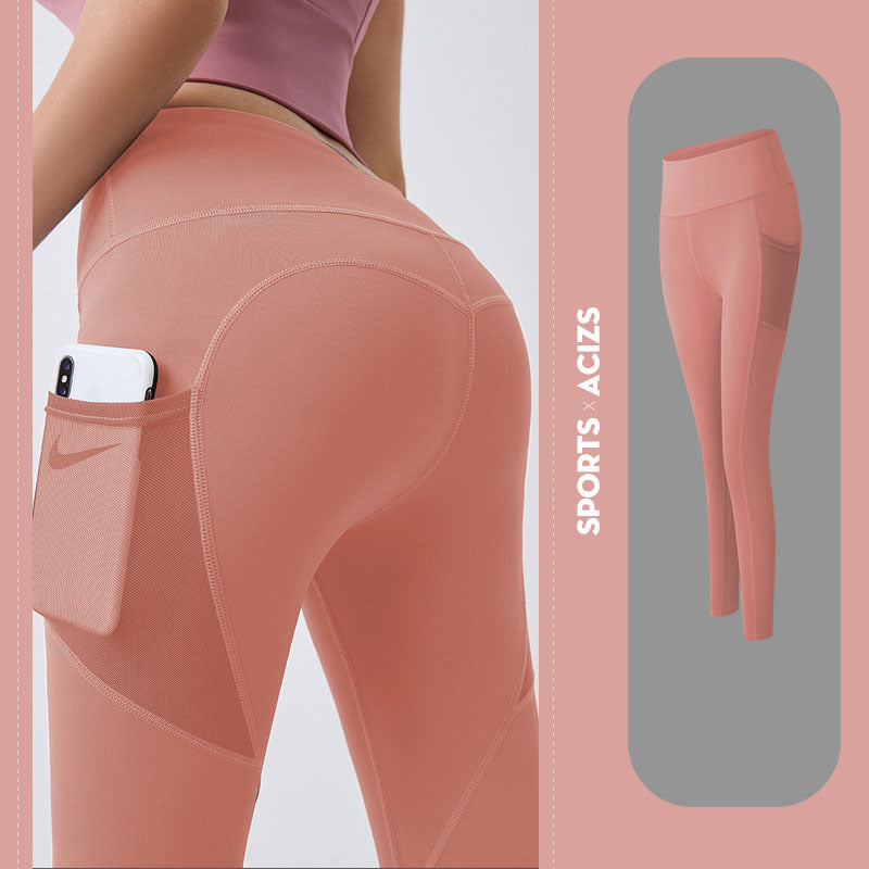 Yoga Pants Women With Pocket Leggings Sport Girl Gym Leggings Women Tummy Control Jogging Tights Female Fitness Pants - Nyaabs