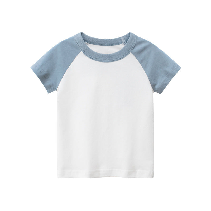 Children's Short Sleeve T-shirt Solid Color Advertising Shirt - Nyaabs