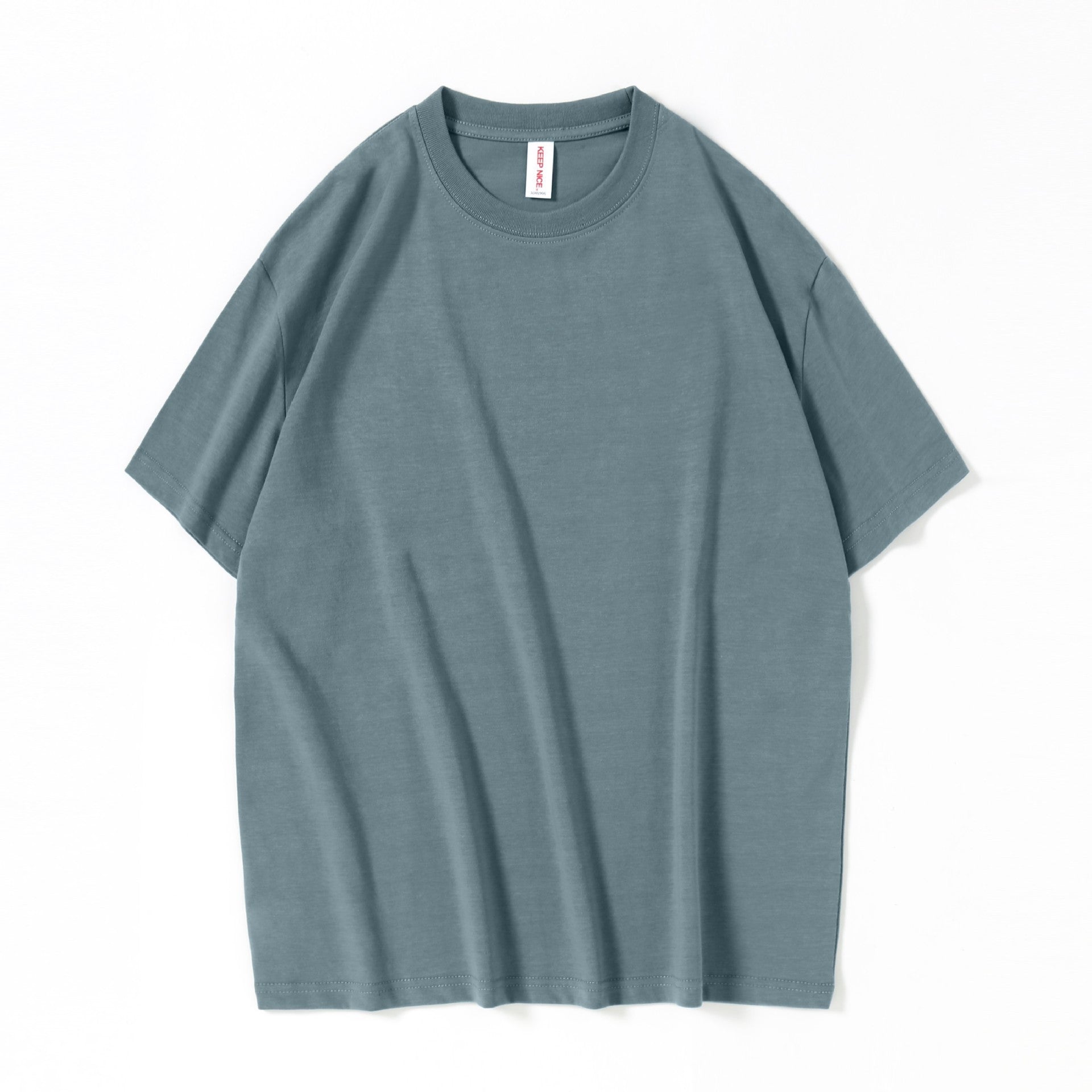 Solid Color Blank Heavy Cotton Short Sleeve T-shirt - Nyaabs