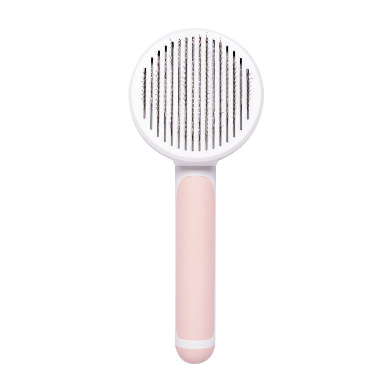 New Pet Cat Brush Hot Selling Hand-held Steel Wire Self-cleaning Comb Looper For Hair Removal nyaabs.com