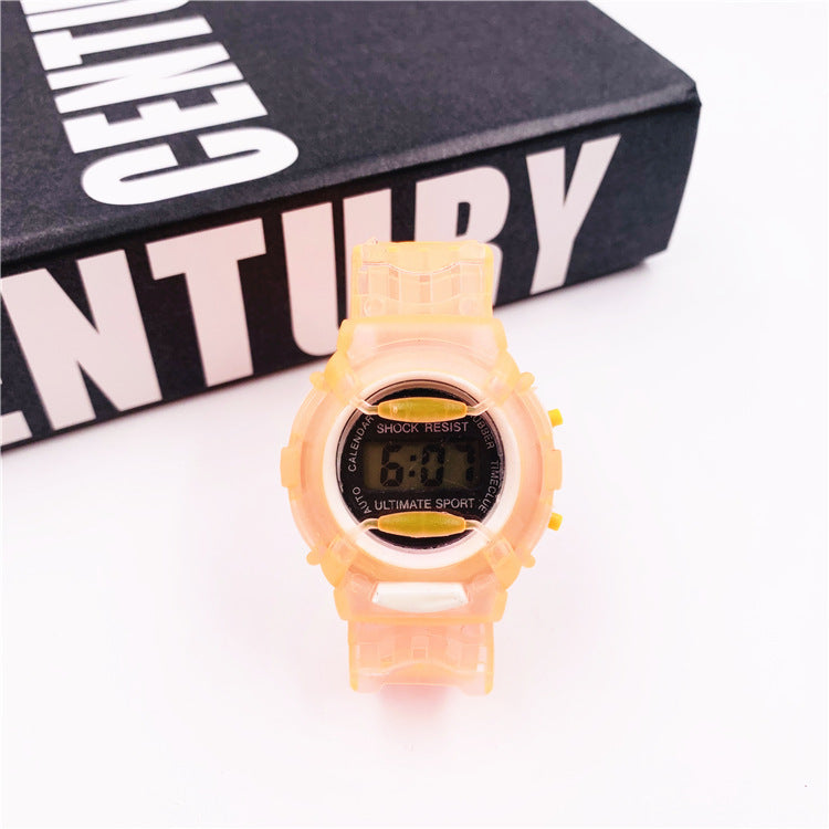 Children's jelly cartoon electronic watch multicolor - Nyaabs