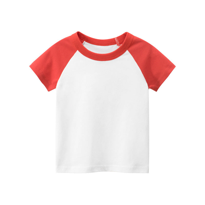 Children's Short Sleeve T-shirt Solid Color Advertising Shirt - Nyaabs